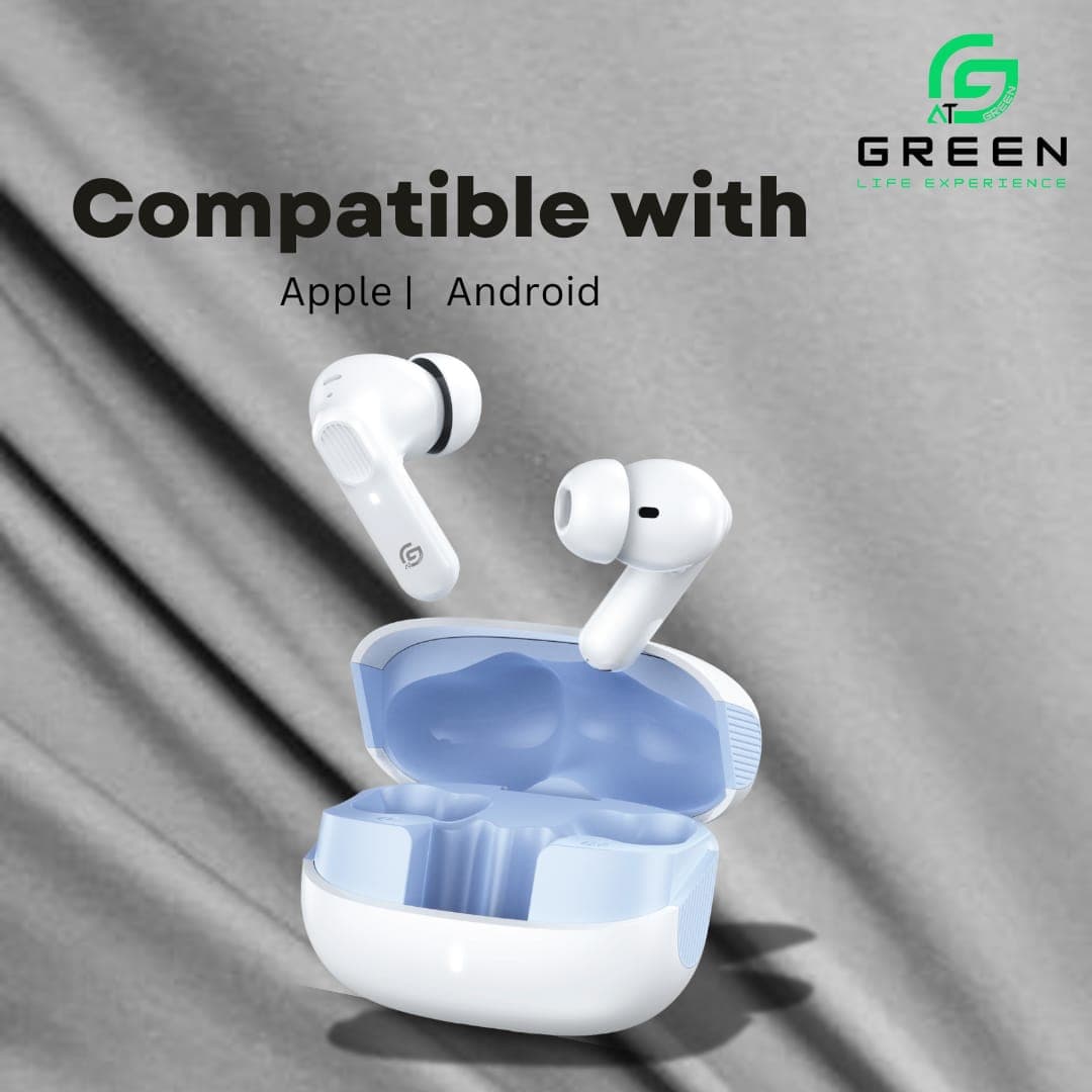Greenlife Green Airbeat-520 Dual Mic ENC Earbuds | 30 Hours Playtime, IPX4 Waterproof, 13mm Driver electronics — thumbnail 3 of 11