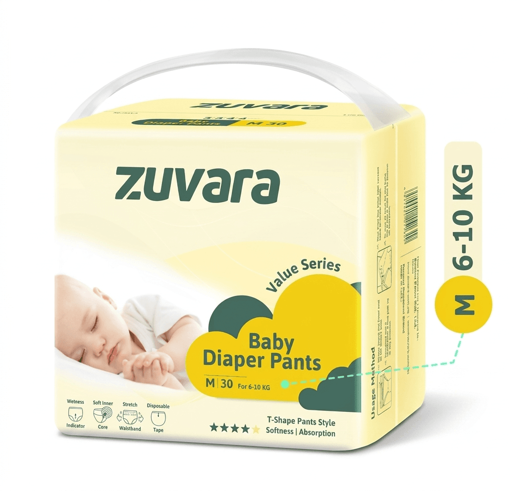 Zuvara Value Pant Diaper Medium Diaper (Pack of 30)