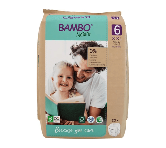 Bambo Nature Diapers size 6 (16+ kg/ 35+ lbs) 20 pcs