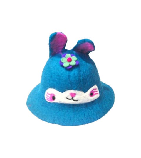 Mithila Handmade Felt Cat Design Hat – Artisan Wool Handicraft Cap for Kids & Adults