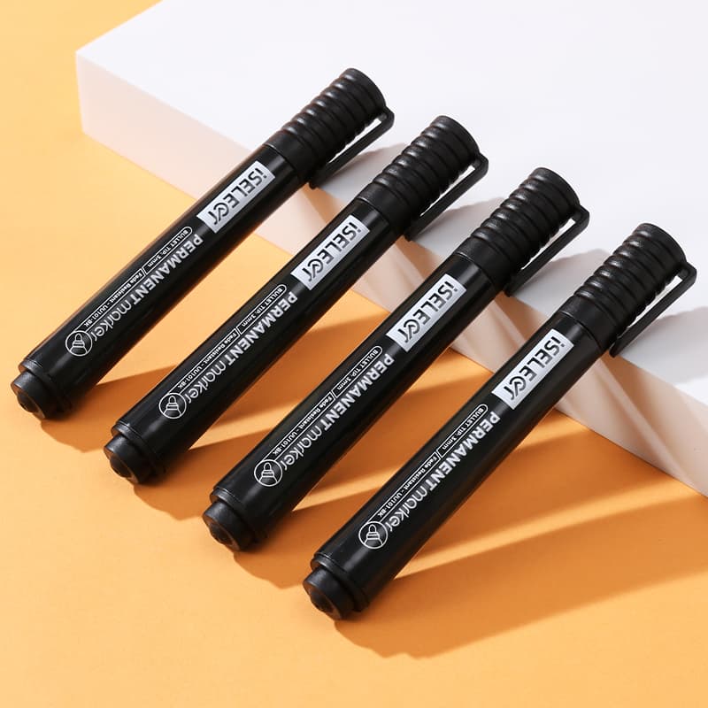 Deli DELI UU101-BK iSelect Permanent Bullet Marker Black | Waterproof & Quick-Drying Marker per pcs stationary, toys & sports — thumbnail 2 of 6