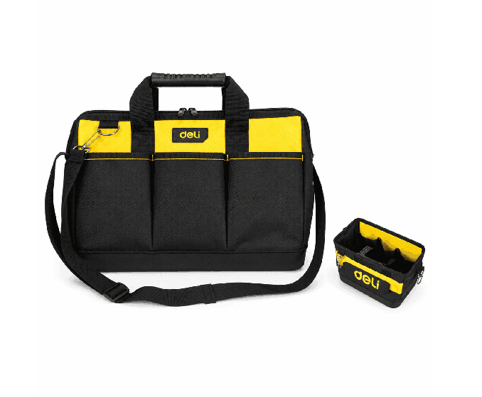 Deli 16 Inch Tool Bag EDL586120 – Heavy Duty Multi-Pocket Tool Storage Bag