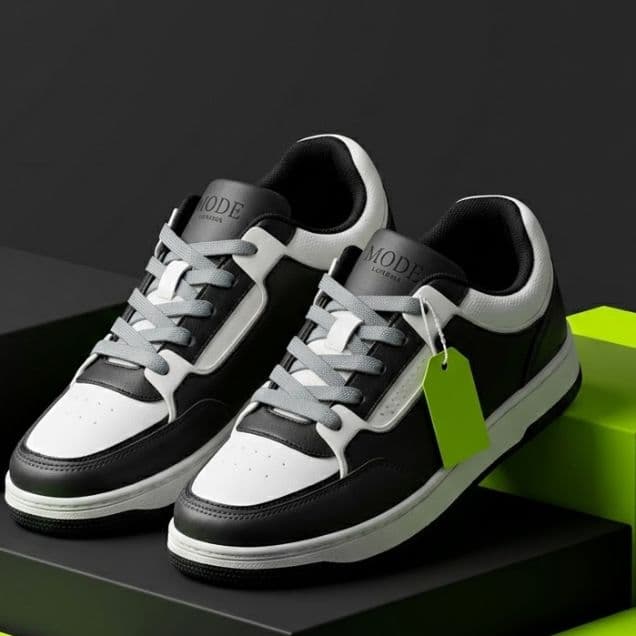 TITLE  Goldstar Shoe Aaron-03 (Black/White) – Stylish, Comfortable & Durable Casual Sports Shoe