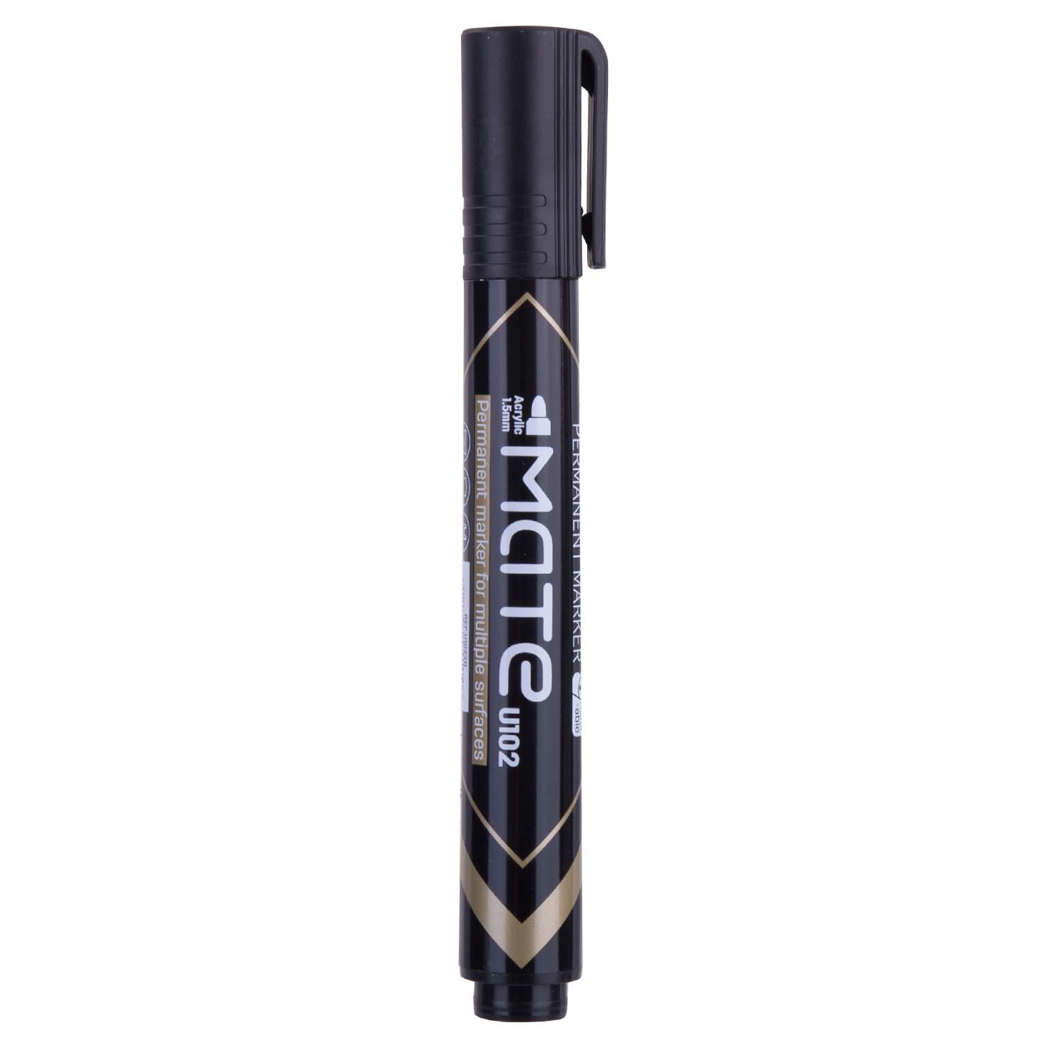 Deli EU10220 Permanent Marker | 1.5mm Bullet Tip | Waterproof Quick-Dry Marker | Black | Multi-Surface Marker