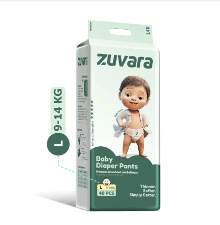 Zuvara Premium Pant Diaper Large (Pack of 40)