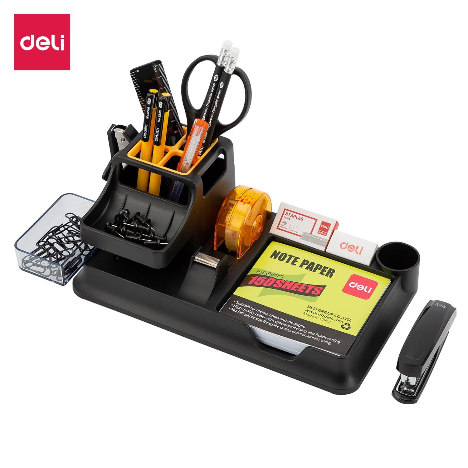 Deli E38252A Desk Organizer | Multi-Compartment Office Storage Holder