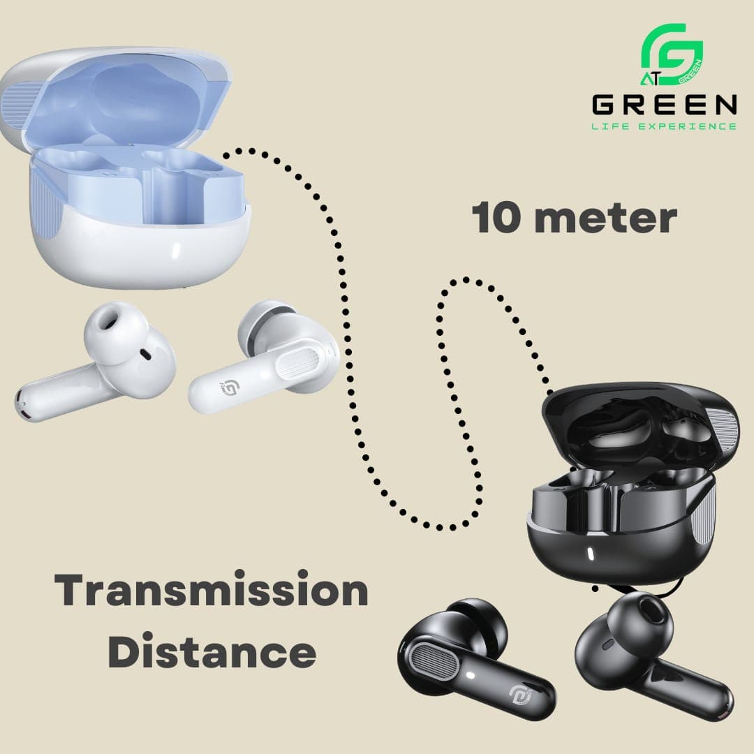 Greenlife Green Airbeat-520 Dual Mic ENC Earbuds | 30 Hours Playtime, IPX4 Waterproof, 13mm Driver electronics — thumbnail 2 of 11