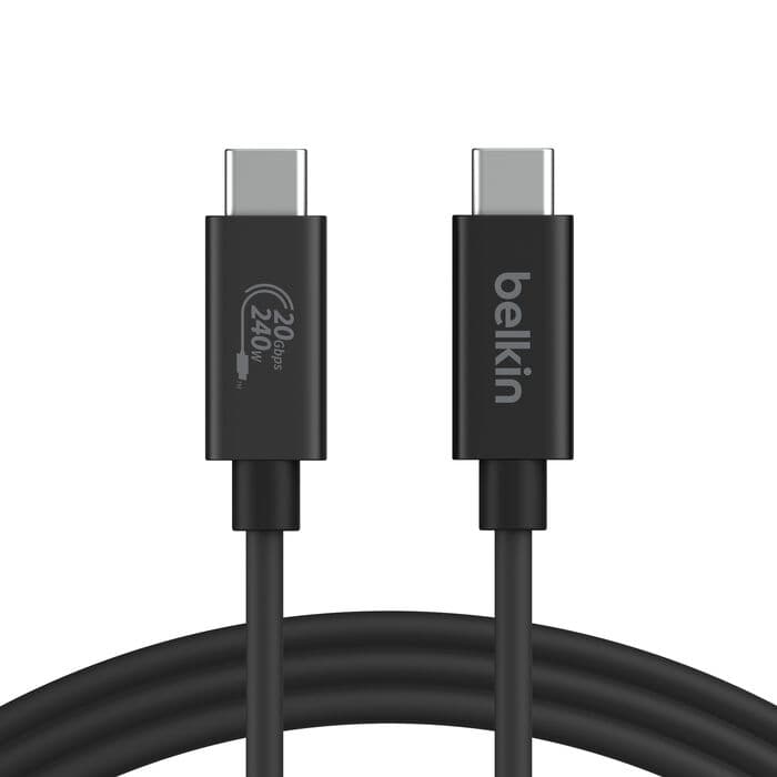 Belkin INZ004qc1.2MBK USB4 240W 20GBPS 1.2M USB-C Cable