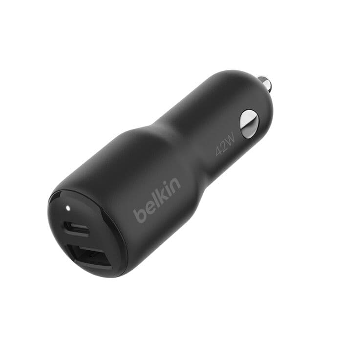 Belkin BoostCharge Dual USB-A + USB-C 30W PD PPS Car Charger CCB005qcBK