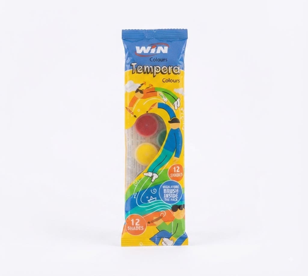 WIN Tempera Colors 12 Shades Set for Drawing, Painting & Craft