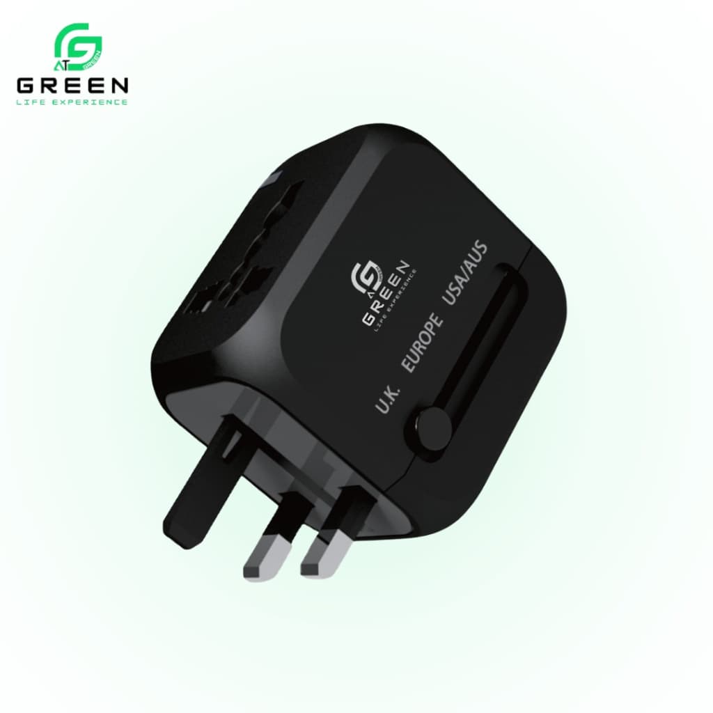 Green ADP‑20 Universal Travel Adapter