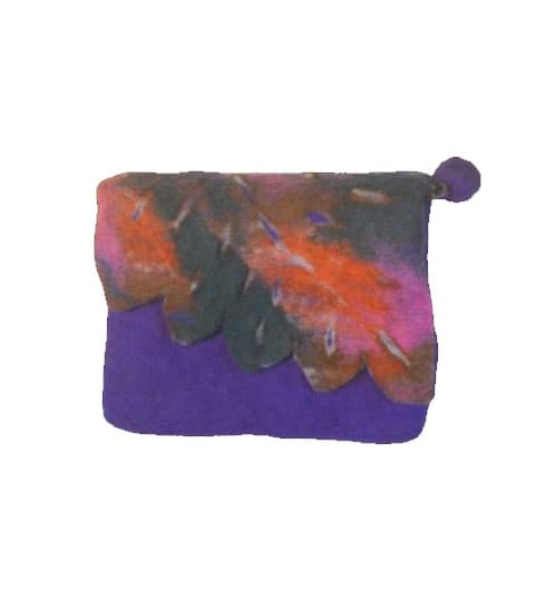 Mithila Handmade Felt Purse Multi Color Traditional Handicraft Bag for Women