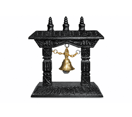 Wooden Bell | Handcrafted Traditional Wooden Hanging Bell for Home & Temple Decor