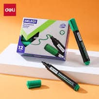 Deli UU101-GN Permanent Marker Pen | Quick-Dry Waterproof Marker | Green