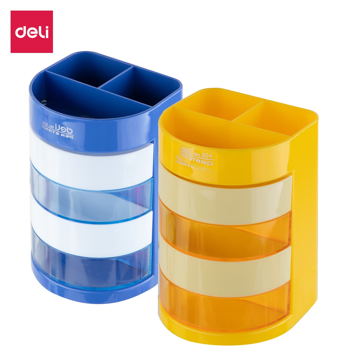 Deli E904 Pen Holder with 4 Drawers & 3 Compartments | Desk Organizer