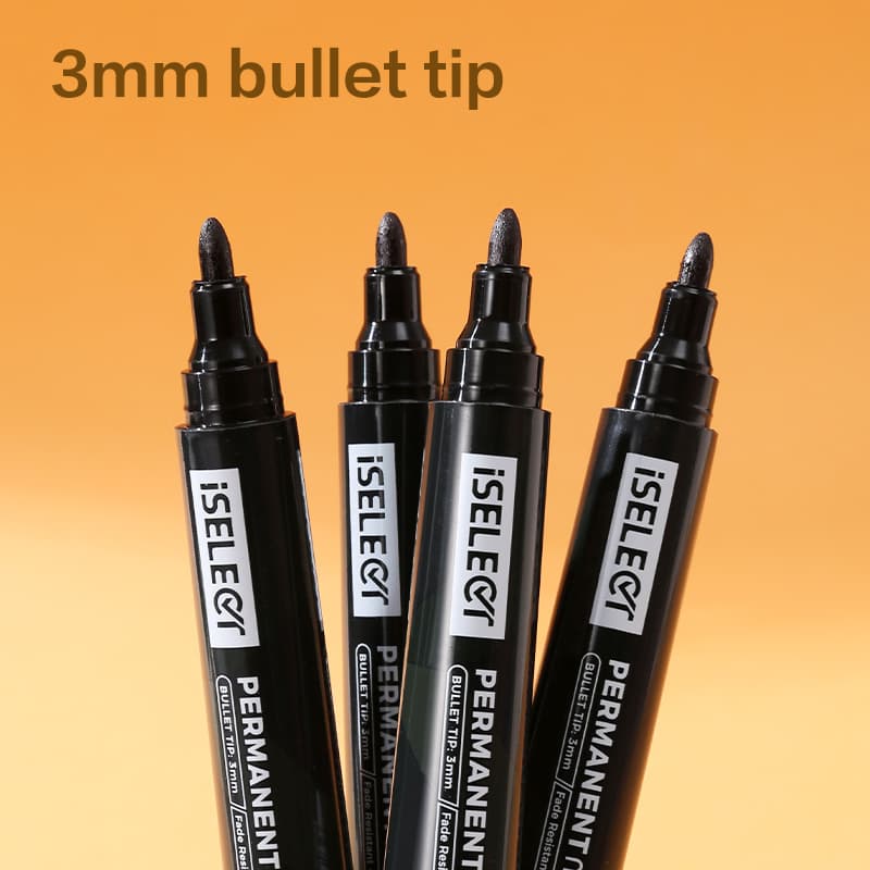 Deli DELI UU101-BK iSelect Permanent Bullet Marker Black | Waterproof & Quick-Drying Marker per pcs stationary, toys & sports — thumbnail 3 of 6
