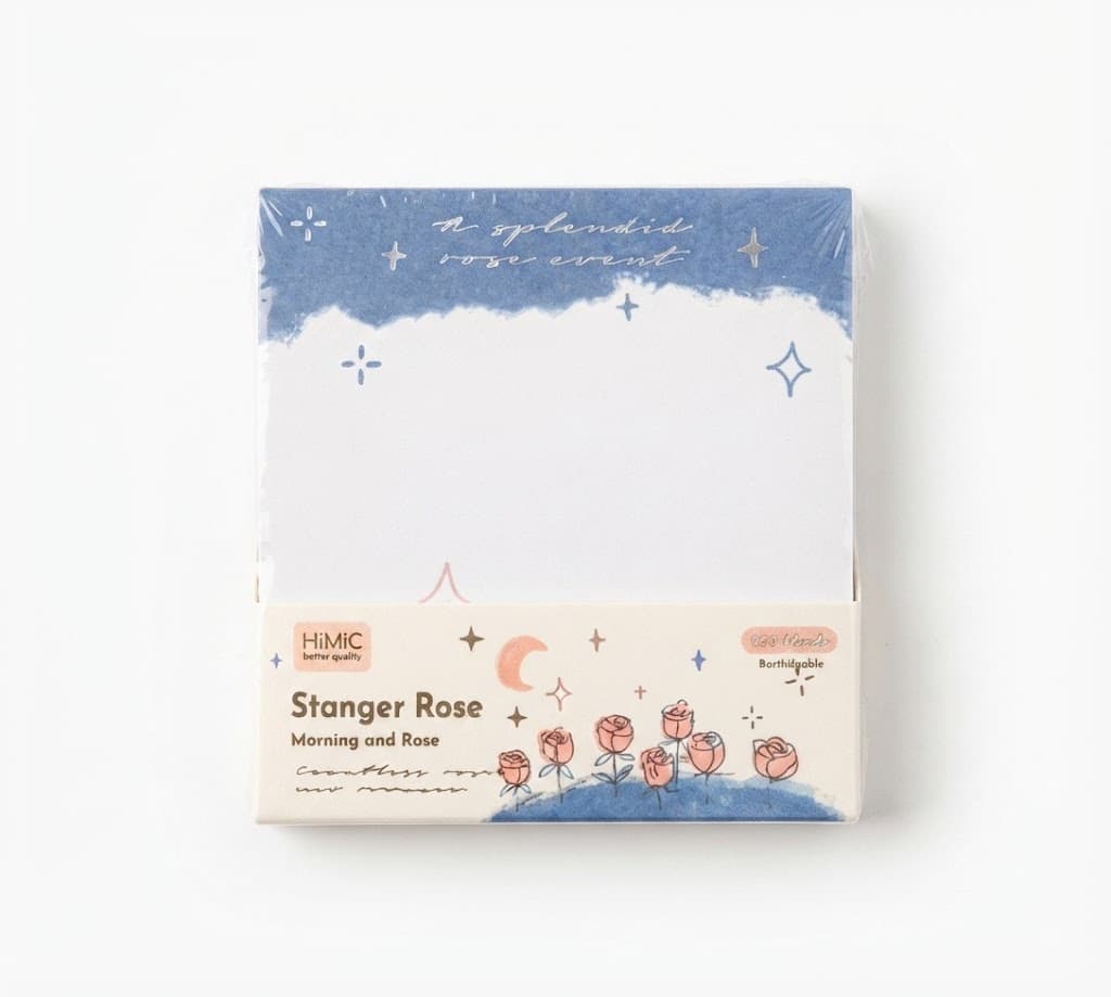 Cute Floral & Starry Sky Memo Pad Set | Aesthetic Sticky Notes & Writing Pads