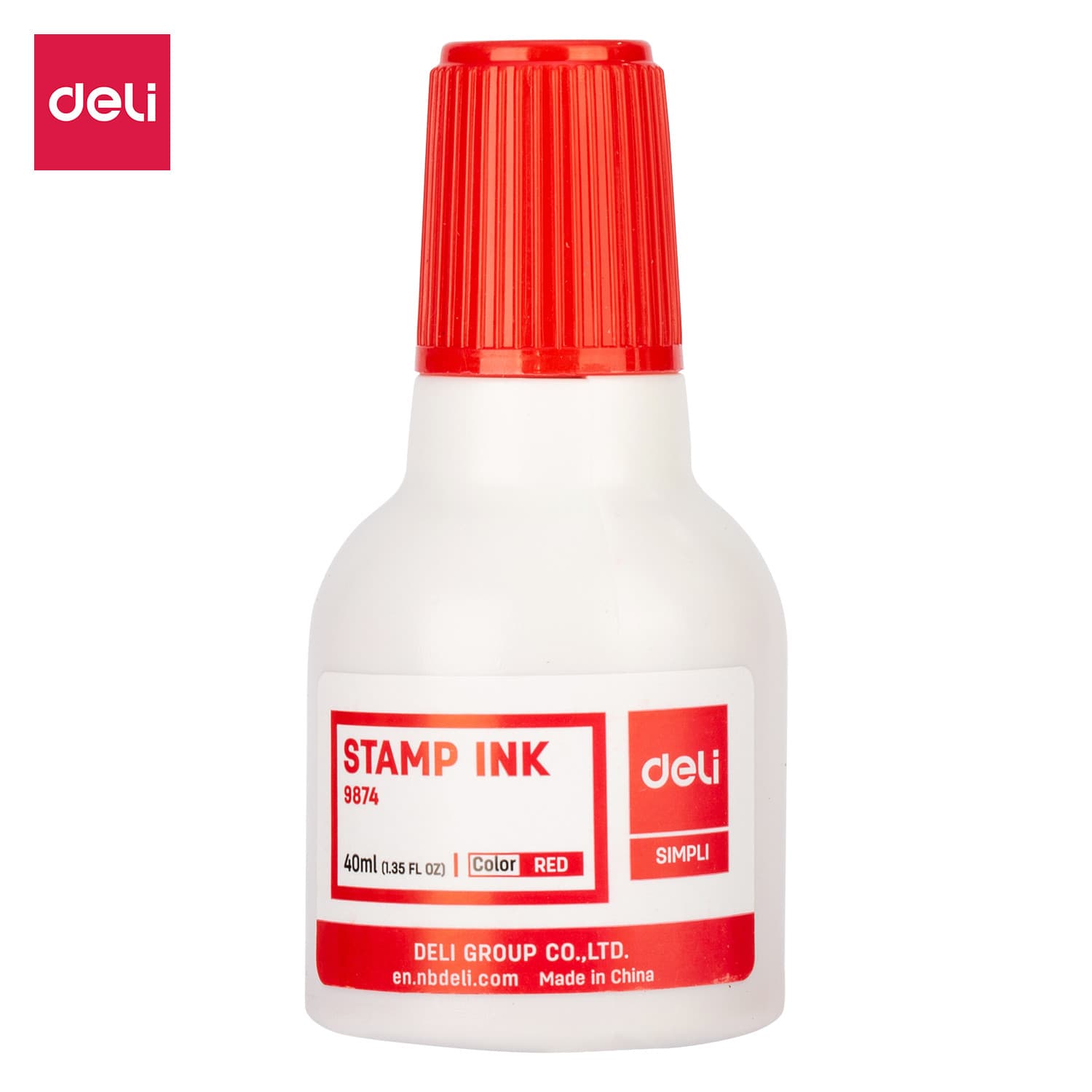Deli E9874 Fast Dry Stamp Ink 40ml for Rubber Stamps