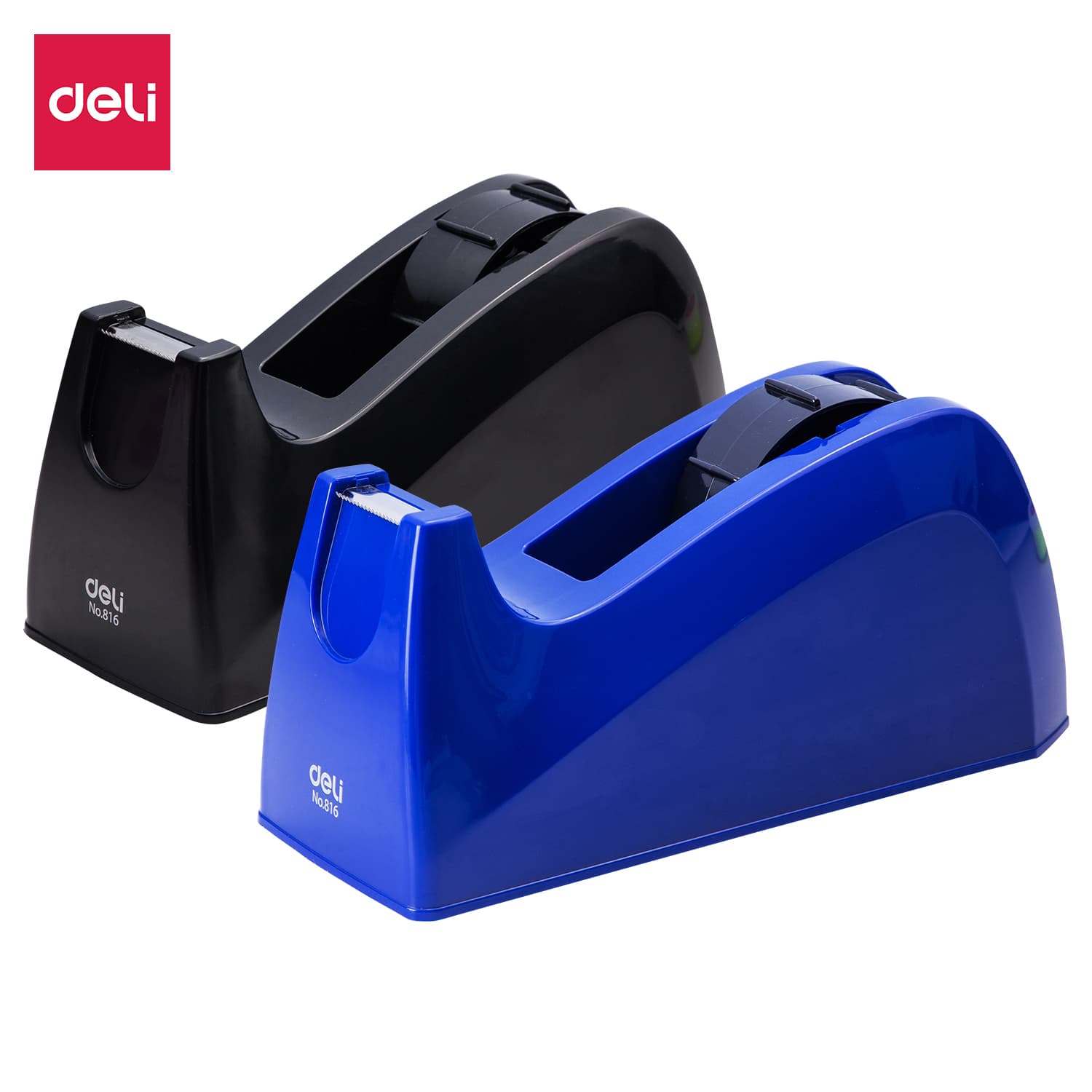 Deli E816 Tape Dispenser – Heavy Duty Desktop Tape Cutter for Office, School & Home