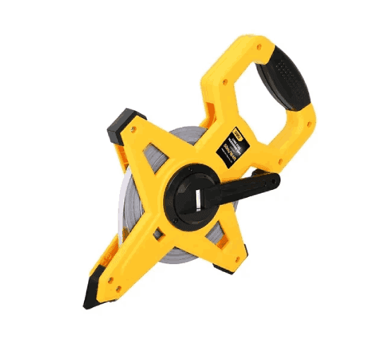 DELI EDL9030GY Long Steel Tape Measure 30m Heavy Duty Measuring Tape for Construction, Surveying & DIY