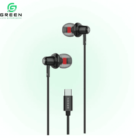 Greenlife Maple-20 Type-C Wired Earphones in Black