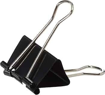 EZ54 Binder Clip – Strong Metal Paper Binder Clips for Office, School & Home (12pcs)