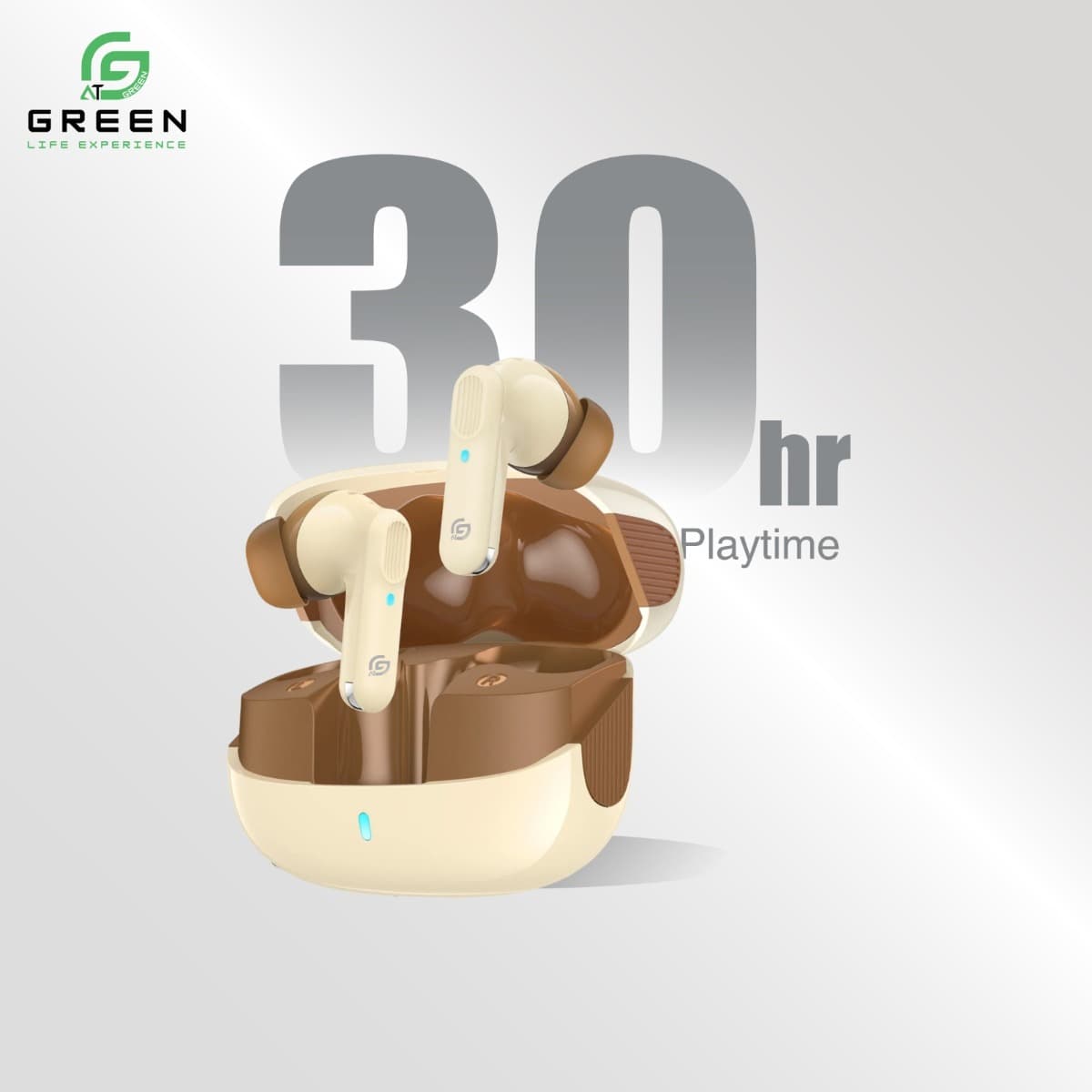 Greenlife Green Airbeat-520 Dual Mic ENC Earbuds | 30 Hours Playtime, IPX4 Waterproof, 13mm Driver electronics — thumbnail 6 of 11