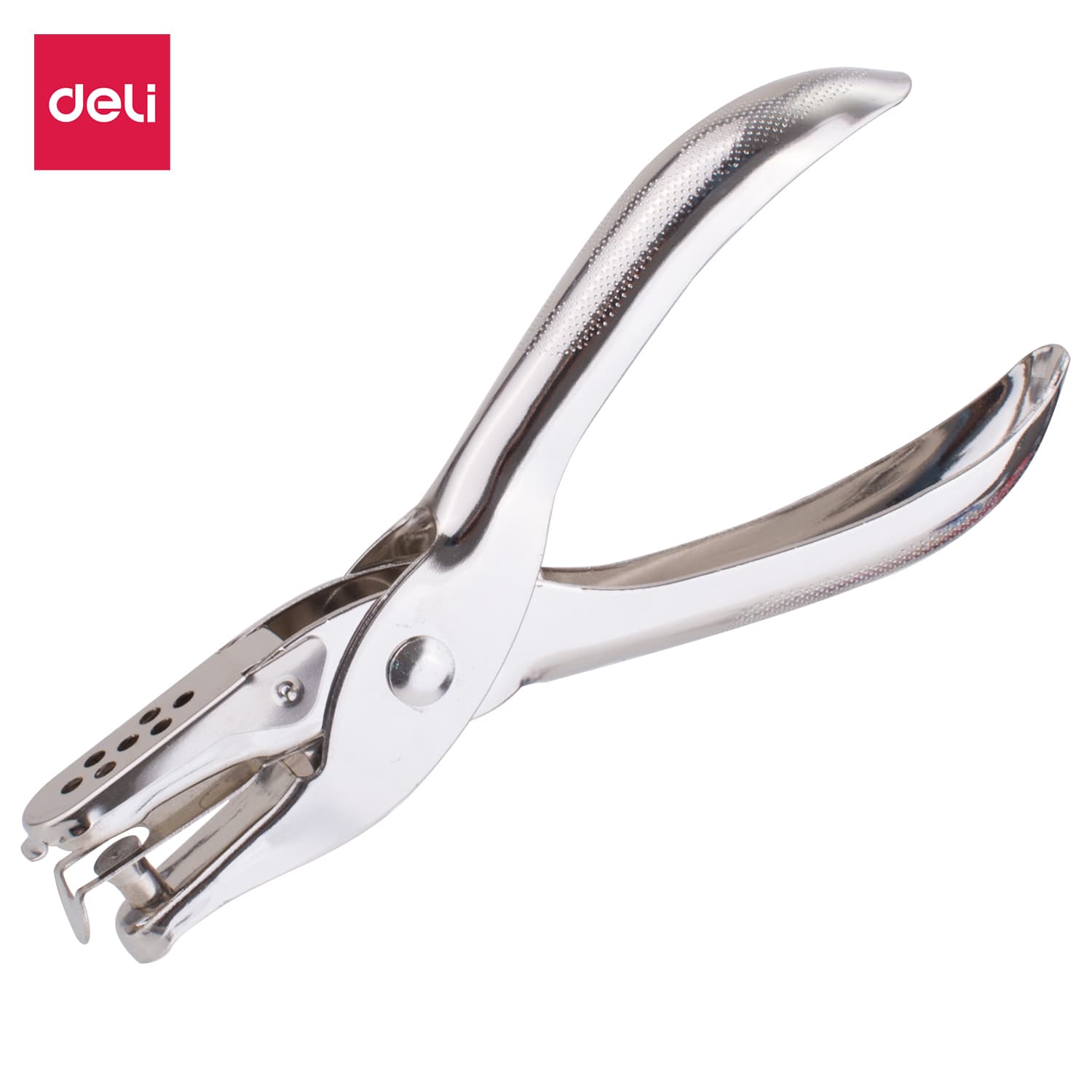Deli E01141 Single Hole Punch – 8 Sheet Capacity Manual Paper Punch | 6mm Hole Punch for Office, School & Craft | Silver