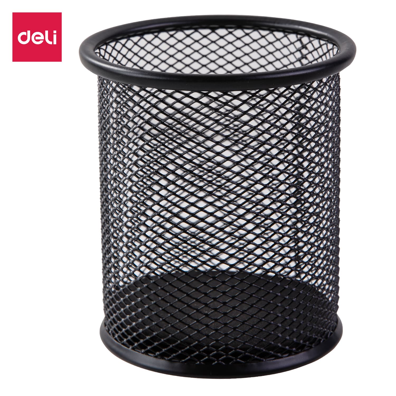 Deli E9172 Mesh Metal Pen Holder | Round Desk Organizer for Office & Study