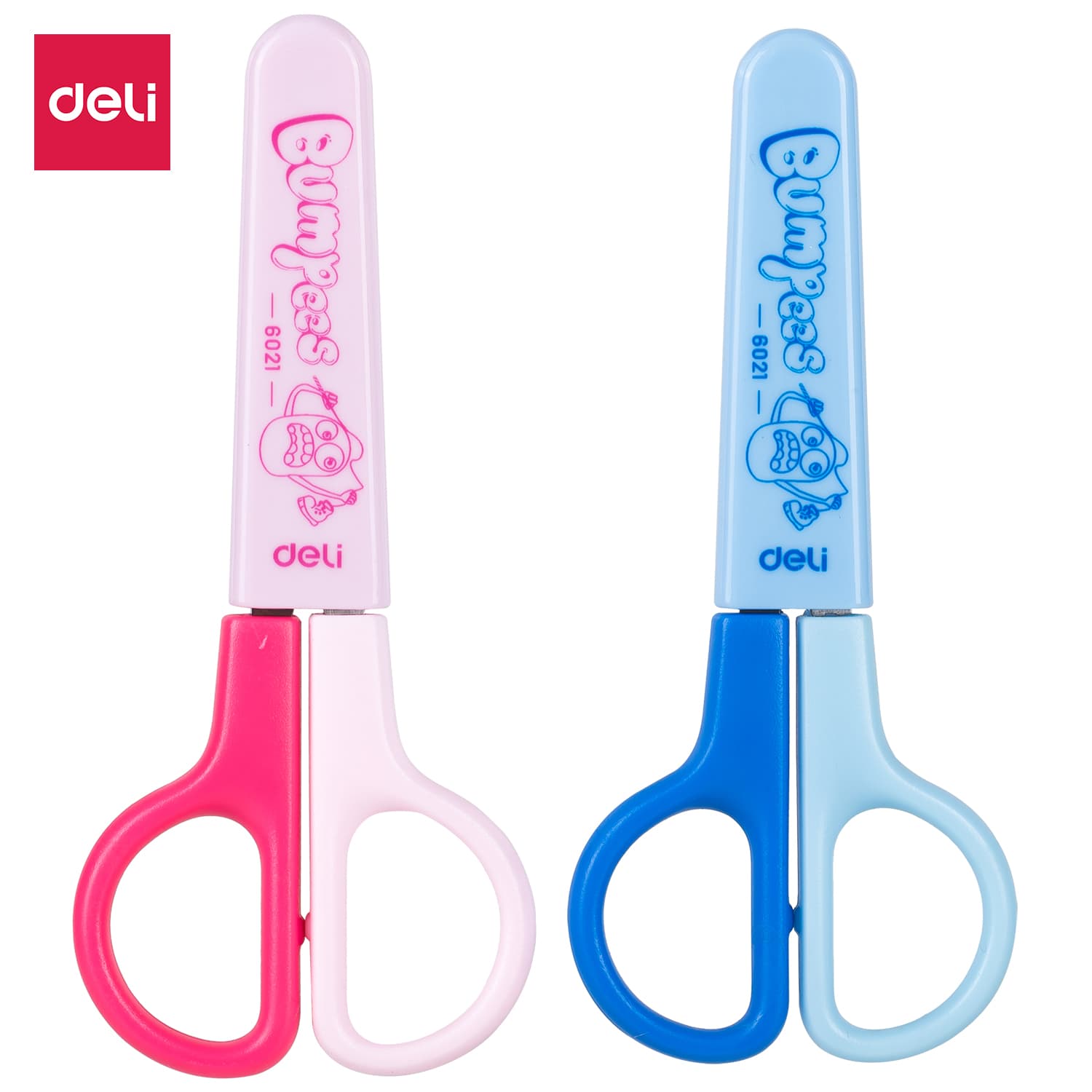 Deli E6021 School Scissors 120mm | Safe Stainless Steel Blunt Tip Scissors for Kids & Students