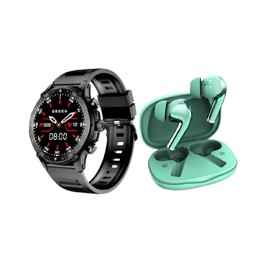 Green Smart Ultra Combo | Vortex Smartwatch And Buds Ultra ANC
