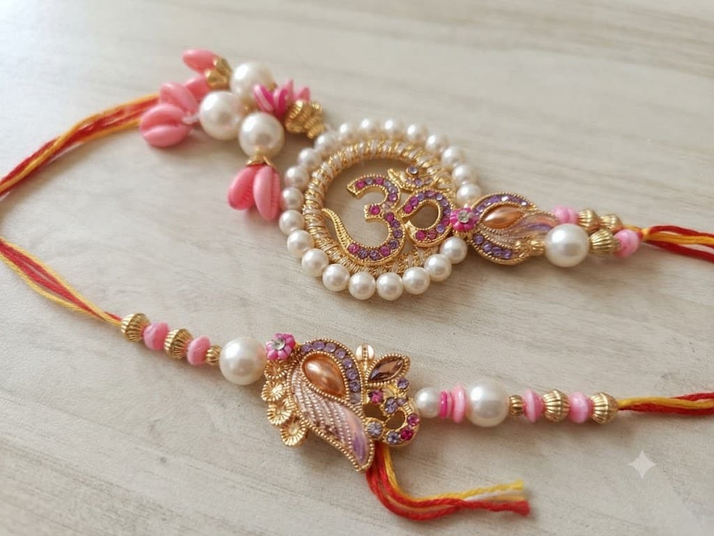 Traditional Designer Om Rakhi Set for Raksha Bandhan