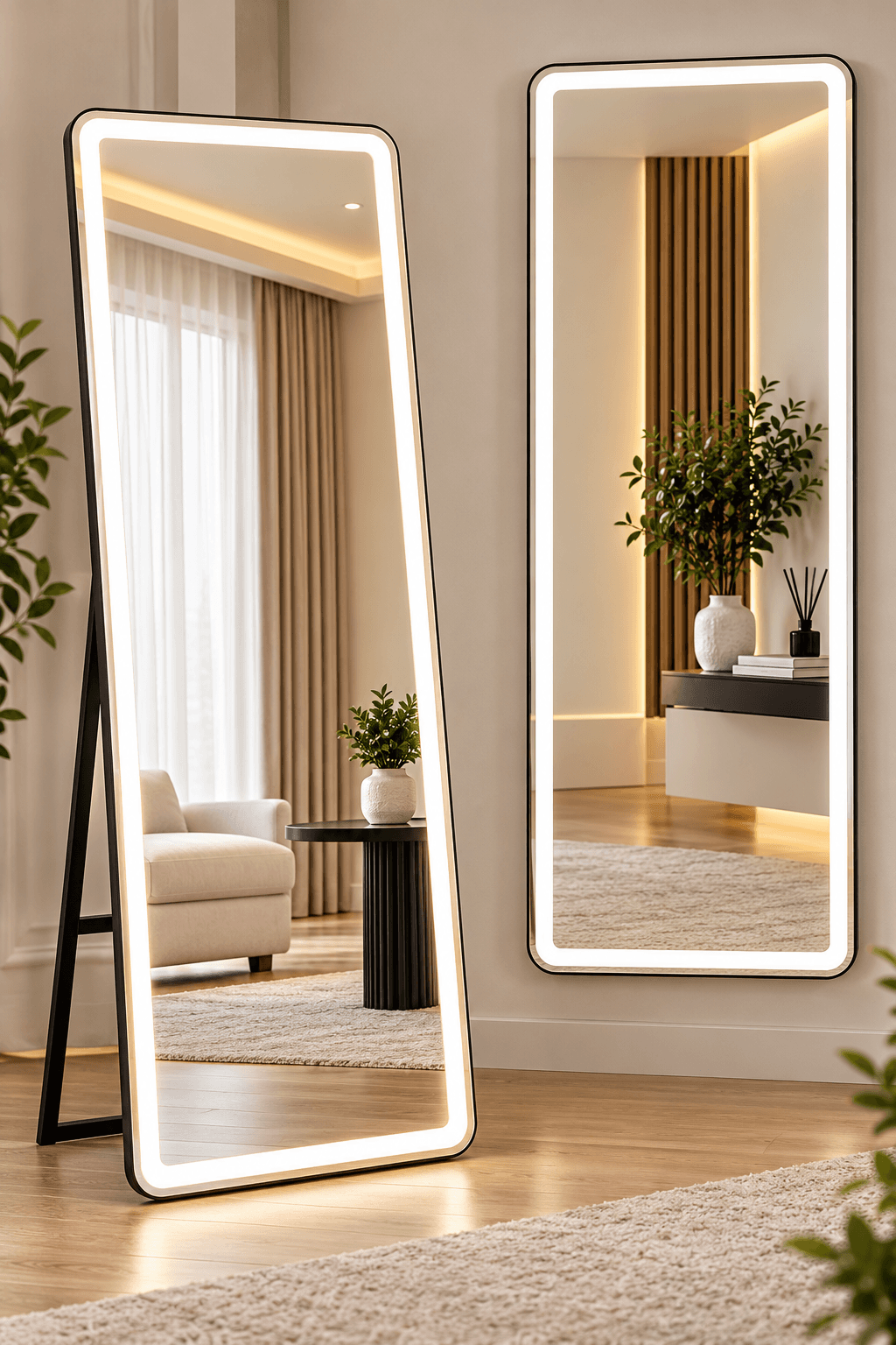 Modern LED Full-Length Rectangular Mirror – Luxury Lighted Mirror for Bedroom & Dressing Room daily essentials & lifestyle