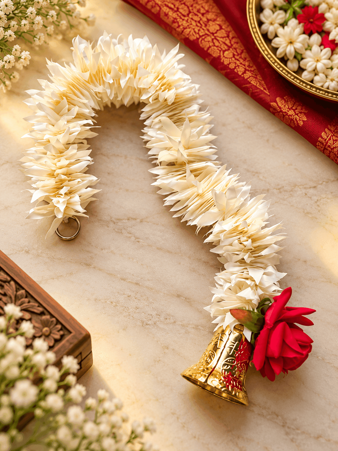 No Brand Festive Flower Garland – Traditional Decorative Floral Mala 2 Piece daily essentials & lifestyle — image 1 of 3