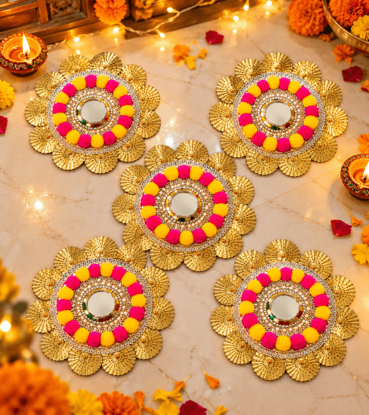 Artificial Rangoli Pieces | Reusable Decorative Rangolis daily essentials & lifestyle — image 1 of 2