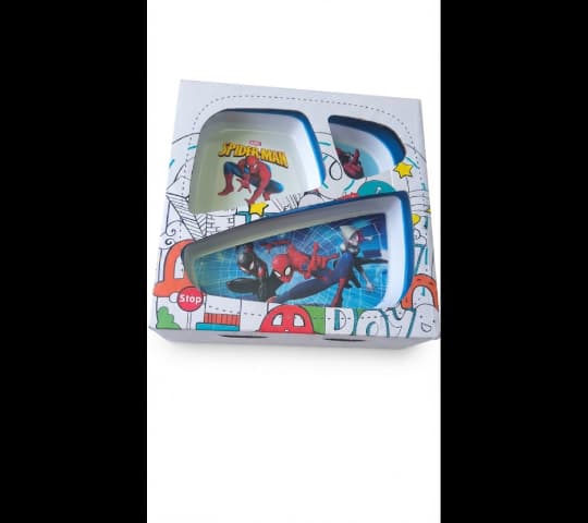 Marvel Spider-Man Kids Dinnerware Set – Plate, Bowl, Cup & Cutlery for Children