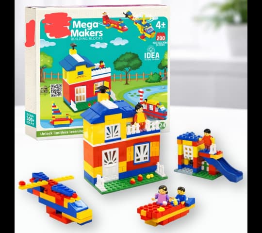 Kids Interlocking Educational Building Blocks Set | Creative Learning Toy for Children