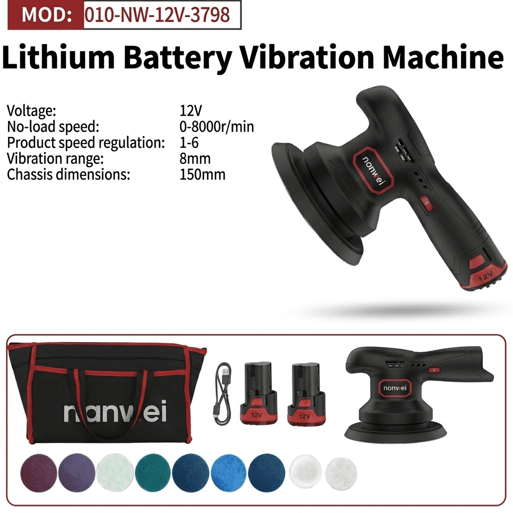 NANWEI NW-3798-S Electric Vibrator – 20V Cordless Concrete Vibrator Tool