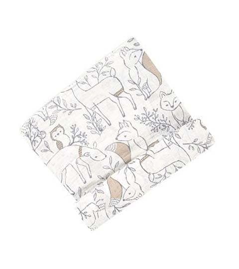 Crane Baby Ezra Single Swaddle Wraps (Woodland) BC-110SW-1 – 100% Cotton Muslin Baby Swaddle Blanket