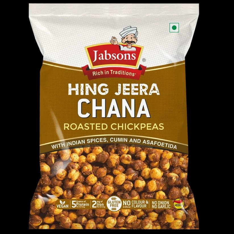 Hing Jeera Roasted Chana 150g | Crunchy Roasted Chickpeas with Hing & Jeera