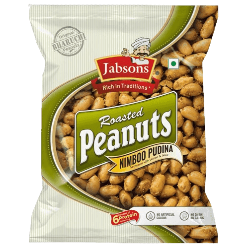 Jabson Jabsons Roasted Peanuts Nimboo Pudina – 160g | Tangy & Minty Crunch daily essentials & lifestyle — image 1 of 8