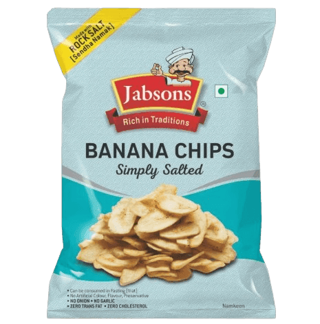 Jabsons Namkeen Banana 150g | Simply Salted Crunchy Banana Chips