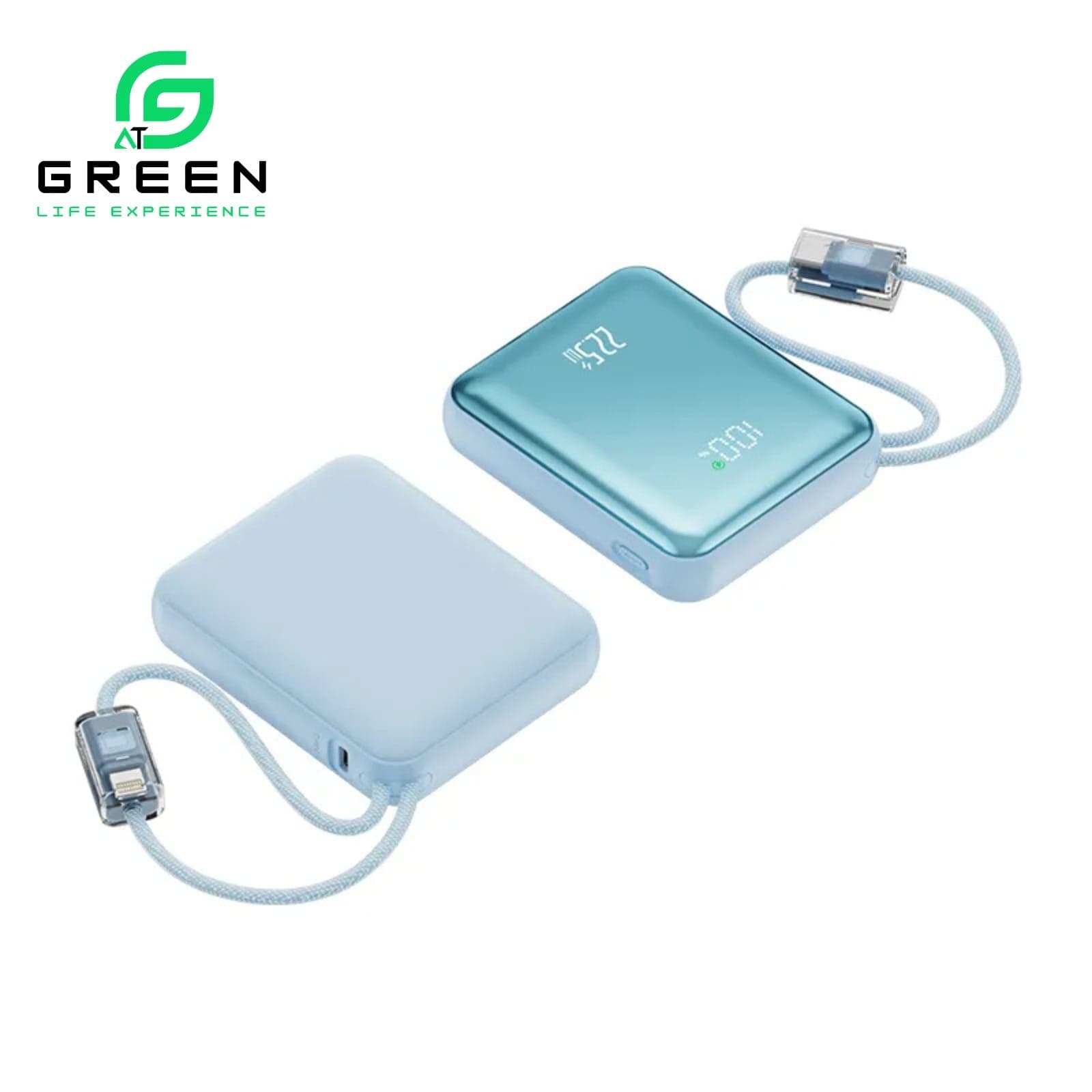 Green Turbo Tiny 10000mAh Mini Power Bank 22.5W Fast Charging