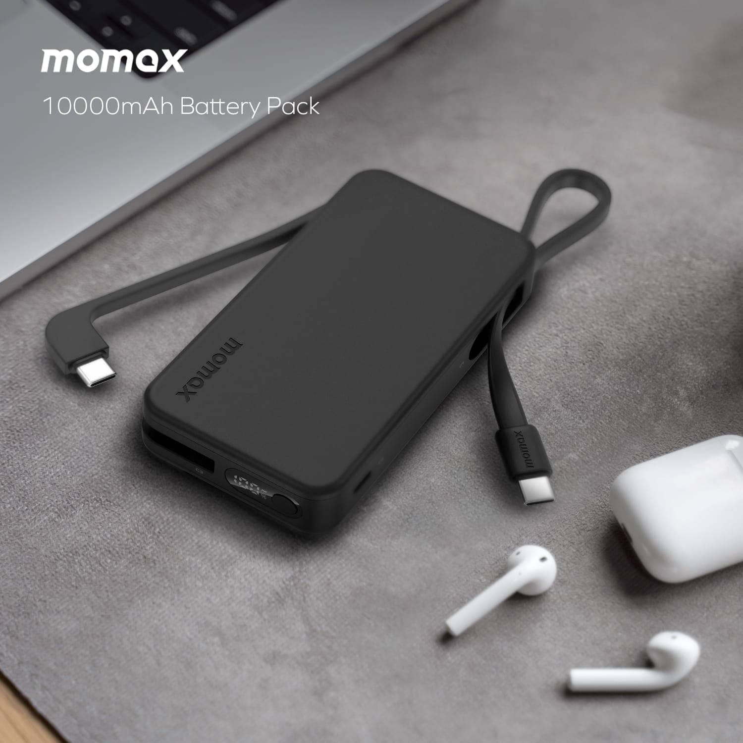 Momax Momax 1-Power Vital+ 10000mAh Power Bank with Dual USB-C Cable electronics — image 1 of 6