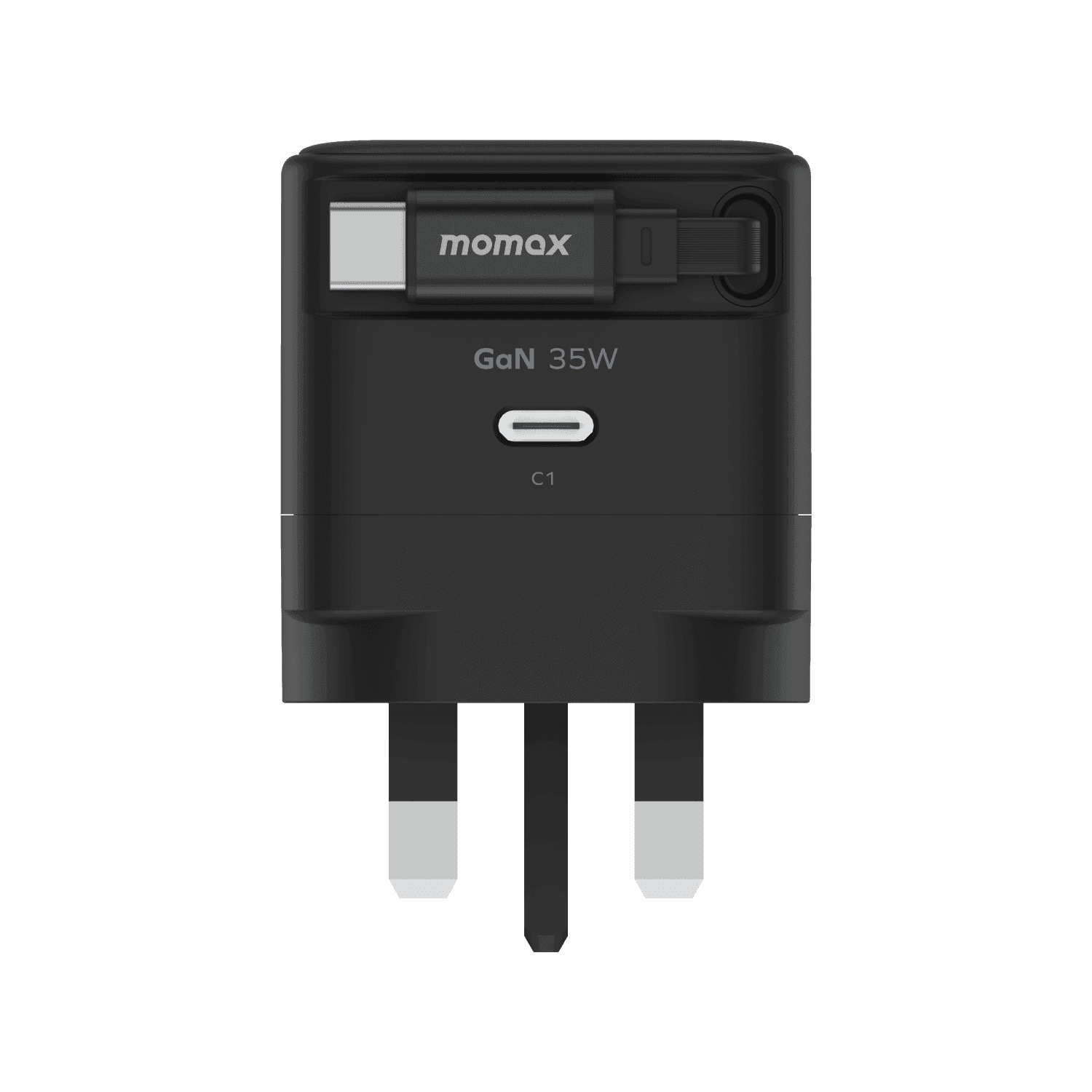 Momax Momax 1-Charge+ GaN 35W Charger with Built-In USB-C Cable electronics — image 1 of 3