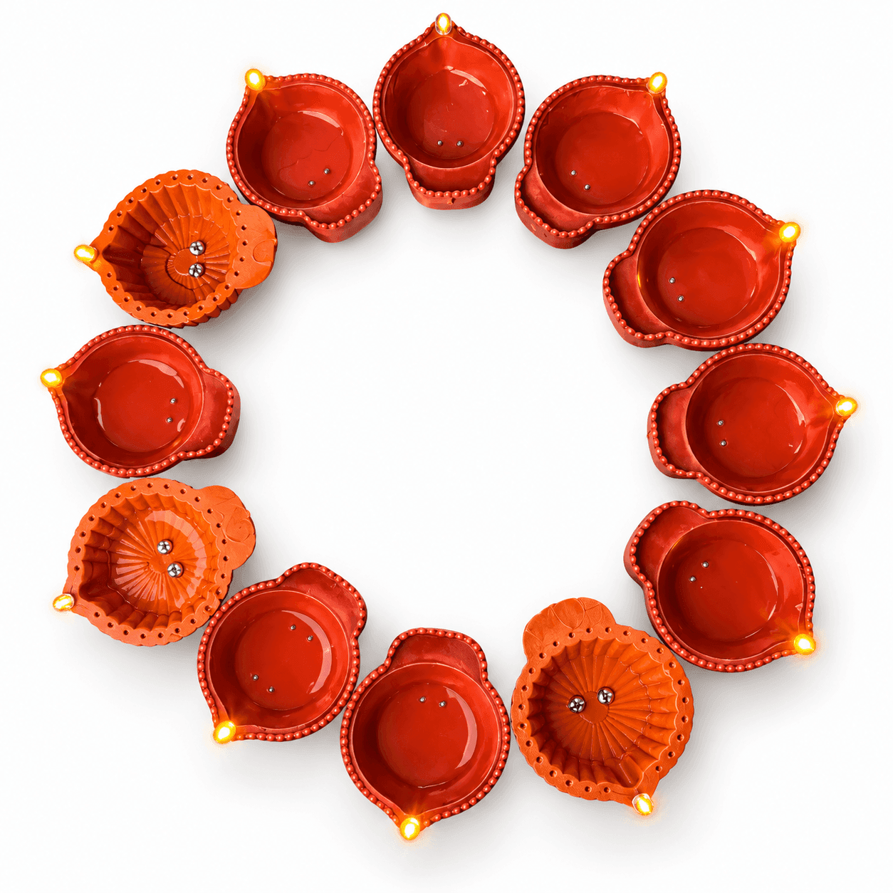 LED Terracotta Diya Set – 12 Pieces daily essentials & lifestyle