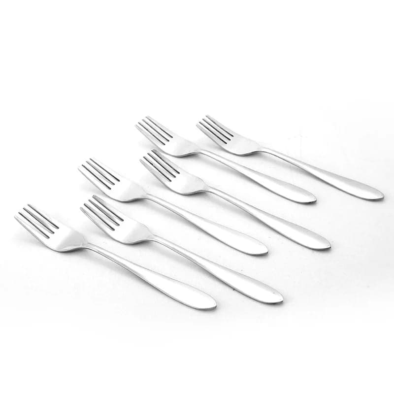 Wonderchef Venice Stainless Steel Fork Set of 6 | Food-Grade Stainless Steel | Classic Design | Gloss Finish | Sturdy & Non-Corrosive | Easy to Clean