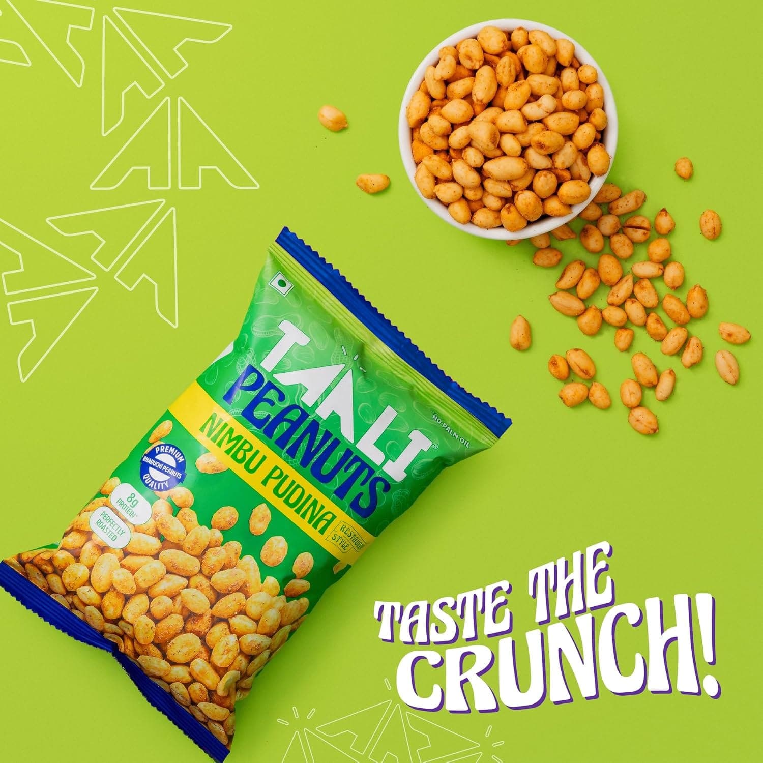 Taali Roasted Peanuts – Nimboo Pudina | Crunchy Healthy Snack | No Trans Fat, Gluten-Free, Roasted Not Fried