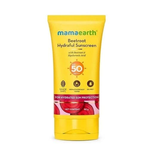 Mamaearth Mamaearth Beetroot Hydraful Sunscreen SPF 50 – 50g daily essentials & lifestyle — image 1 of 3
