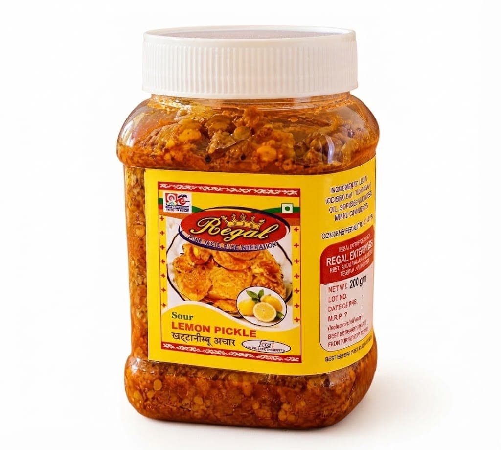 Regal Regal Sour Lemon Pickle 200g | Authentic Indian Lemon Achar | Tangy Pickle daily essentials & lifestyle